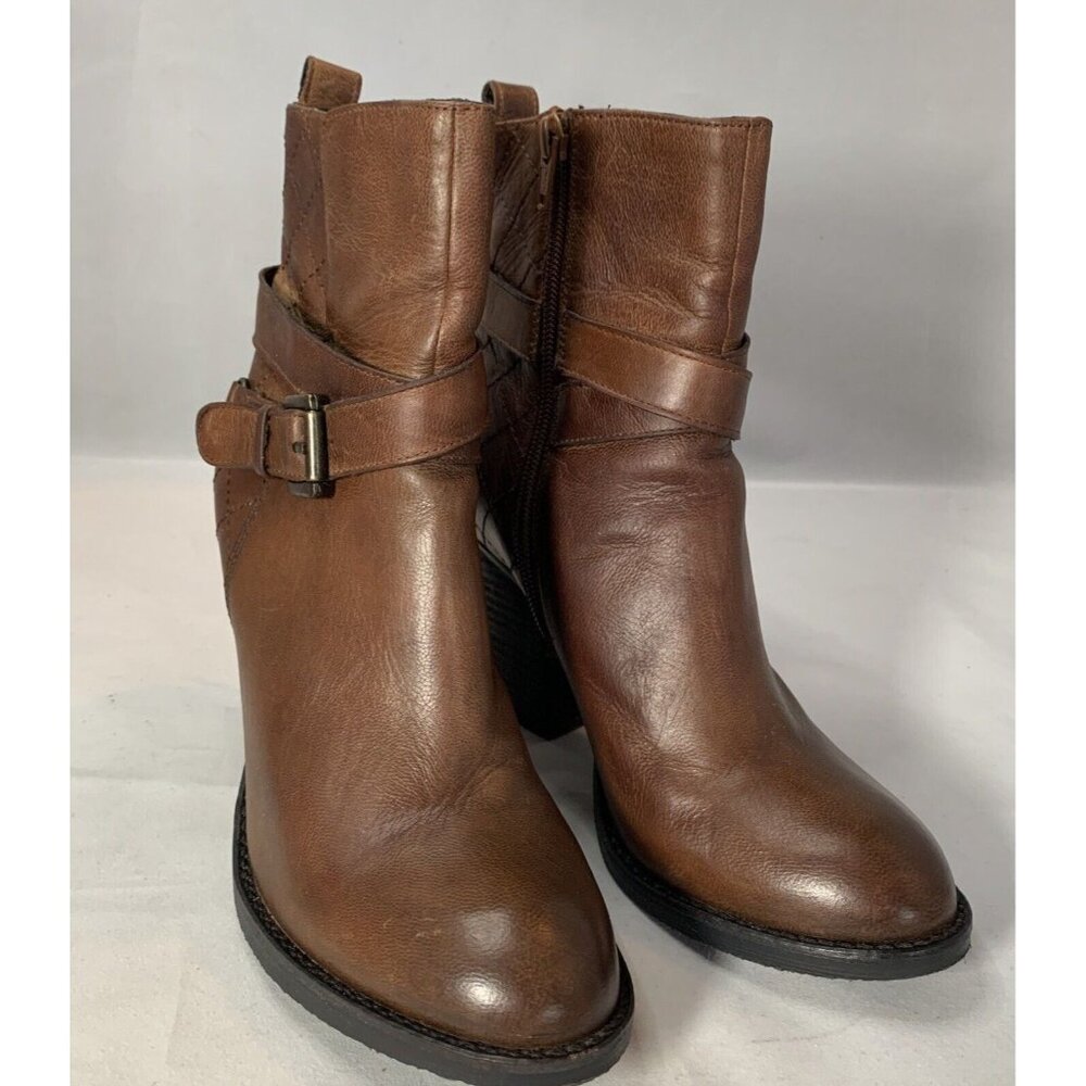 Steve Madden Women's Reesea Leather Ankle Zipper Boots Size 7.5